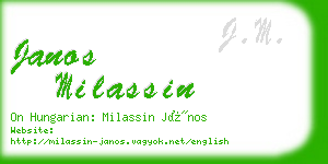 janos milassin business card